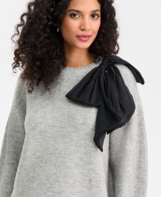 Women's Long-Sleeve Bow Sweater, Macy's Exclusive