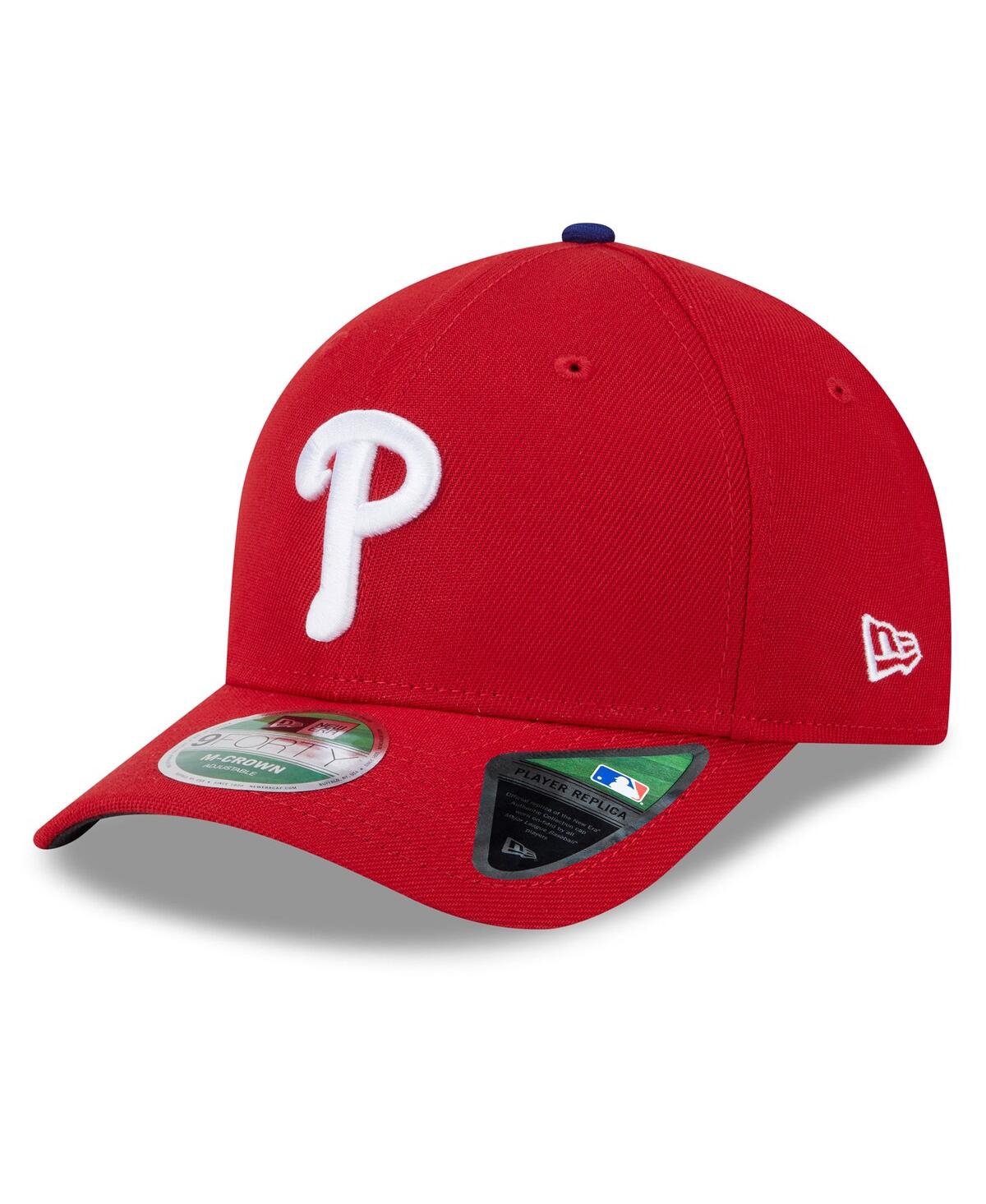 New Era Men's Red Philadelphia Phillies 2025 Mlb Postseason Side Patch 9forty Adjustable Hat In Brown
