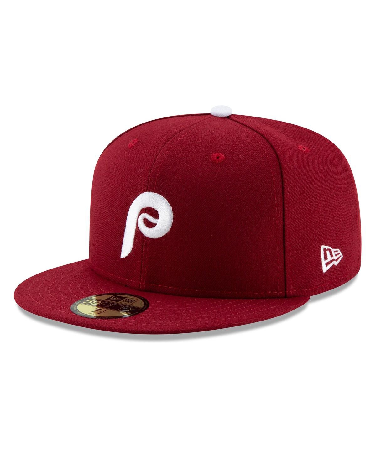 New Era Men's Red Philadelphia Phillies 2025 Mlb Postseason Side Patch 59fifty Fitted Hat In Brown