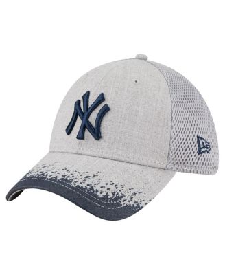 New Era - Men's Gray New York Yankees Visor Paint Splatter 39THIRTY Flex Hat