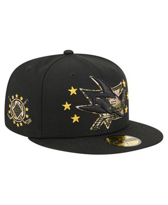 New Era - Men's Black San Jose Sharks Military Appreciation Digital Camo Stars 59FIFTY Fitted Hat