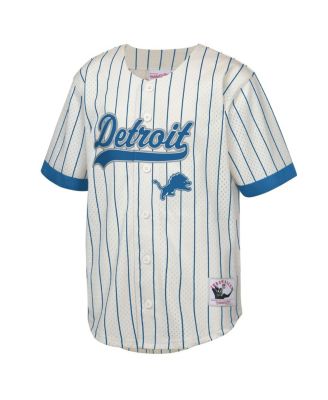 Big Boys and Girls Barry Sanders Cream Detroit Lions Retired Player Name Number Baseball Jersey