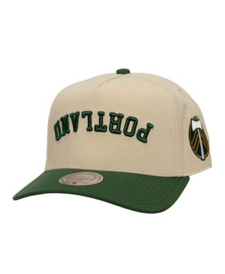 Mitchell & Ness - Men's Cream/Green Portland Timbers Upside Down Pro Pinch Snapback Hat