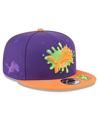 New Era - Big Boys and Girls Purple/Orange Detroit Lions Nickelodeon Slime 9FIFTY Snapback Hat