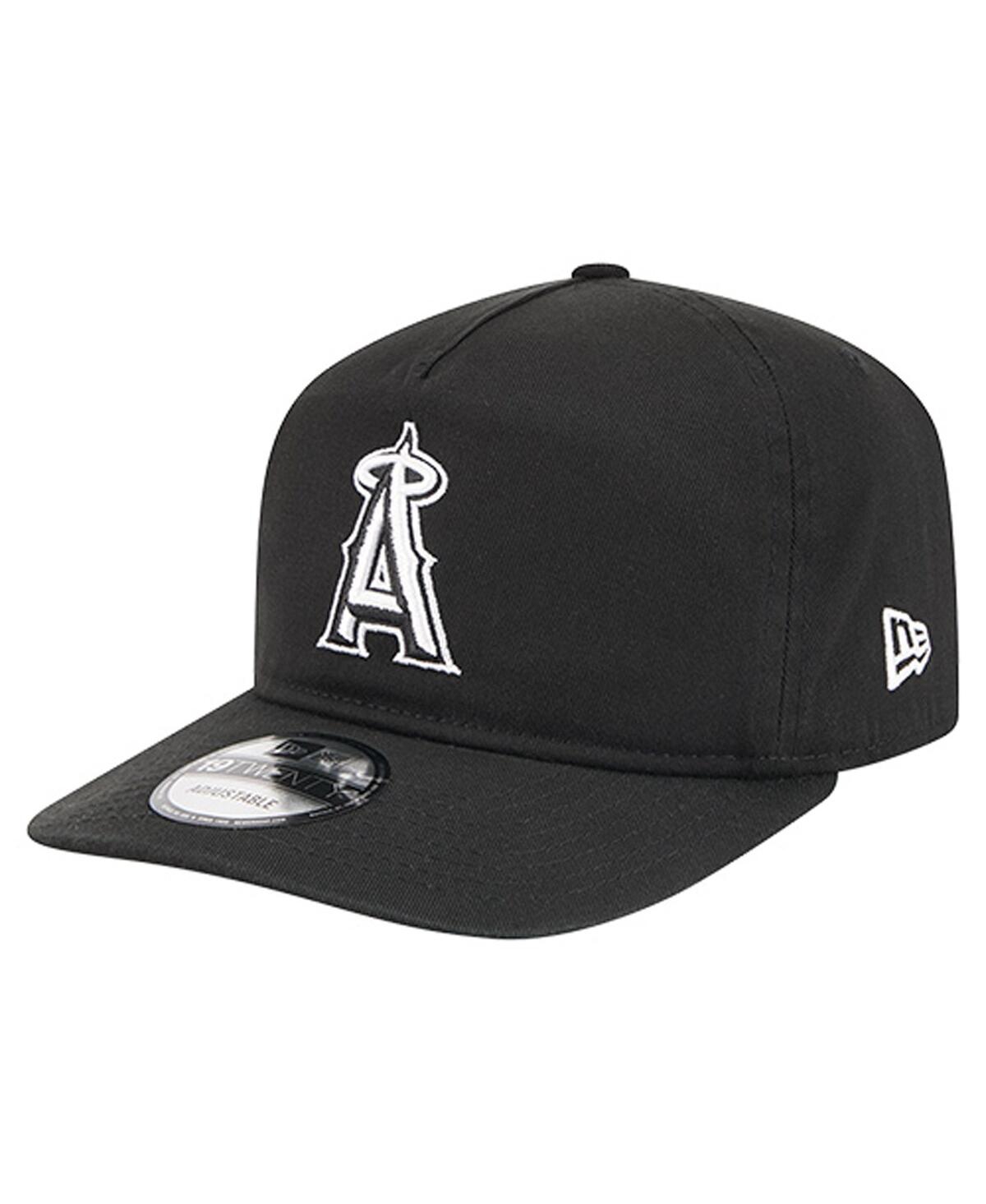 New Era Men's Black/white Los Angeles Angels 19twenty Adjustable Hat In Brown