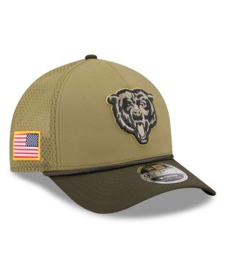 New Era - Big Boys and Girls Green/Dark Green Chicago Bears 2025 Salute to Service 9FORTY A-Frame Adjustable Hat