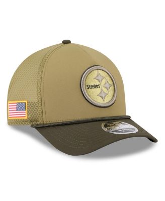 New Era - Big Boys and Girls Green/Dark Green Pittsburgh Steelers 2025 Salute to Service 9FORTY A-Frame Adjustable Hat