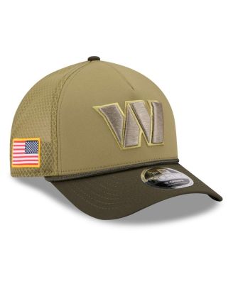 New Era - Big Boys and Girls Green/Dark Green Washington Commanders 2025 Salute to Service 9FORTY A-Frame Adjustable Hat