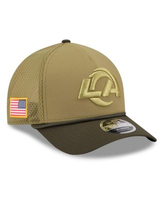 New Era - Men's Green Los Angeles Rams 2025 Salute to Service 9FORTY A-Frame M-Crown Adjustable Hat