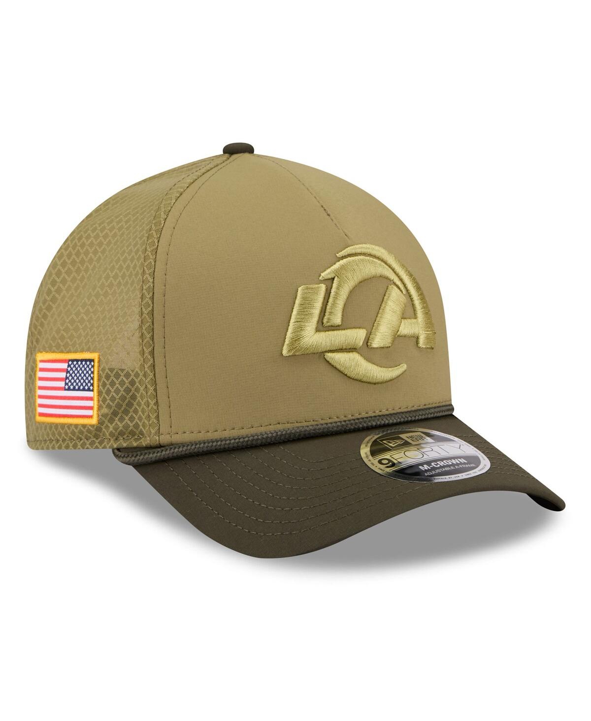 New Era Men's Green Los Angeles Rams 2025 Salute To Service 9forty A-frame M-crown Adjustable Hat