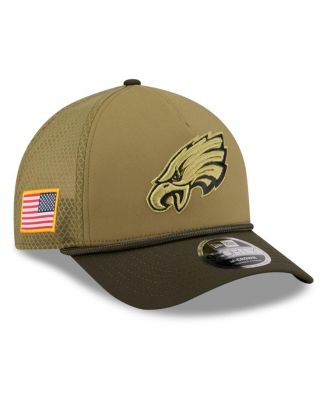 New Era - Men's Green Philadelphia Eagles 2025 Salute to Service 9FORTY A-Frame M-Crown Adjustable Hat