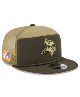 New Era - Men's Dark Green Minnesota Vikings 2025 Salute to Service Split Panel 9FIFTY Snapback Hat