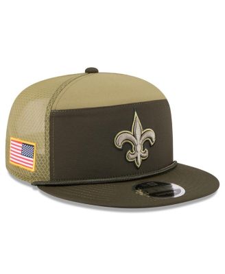New Era - Men's Dark Green New Orleans Saints 2025 Salute to Service Split Panel 9FIFTY Snapback Hat