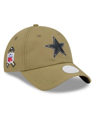 New Era - Women's Green Dallas Cowboys 2025 Salute to Service Pony Tail Adjustable Hat