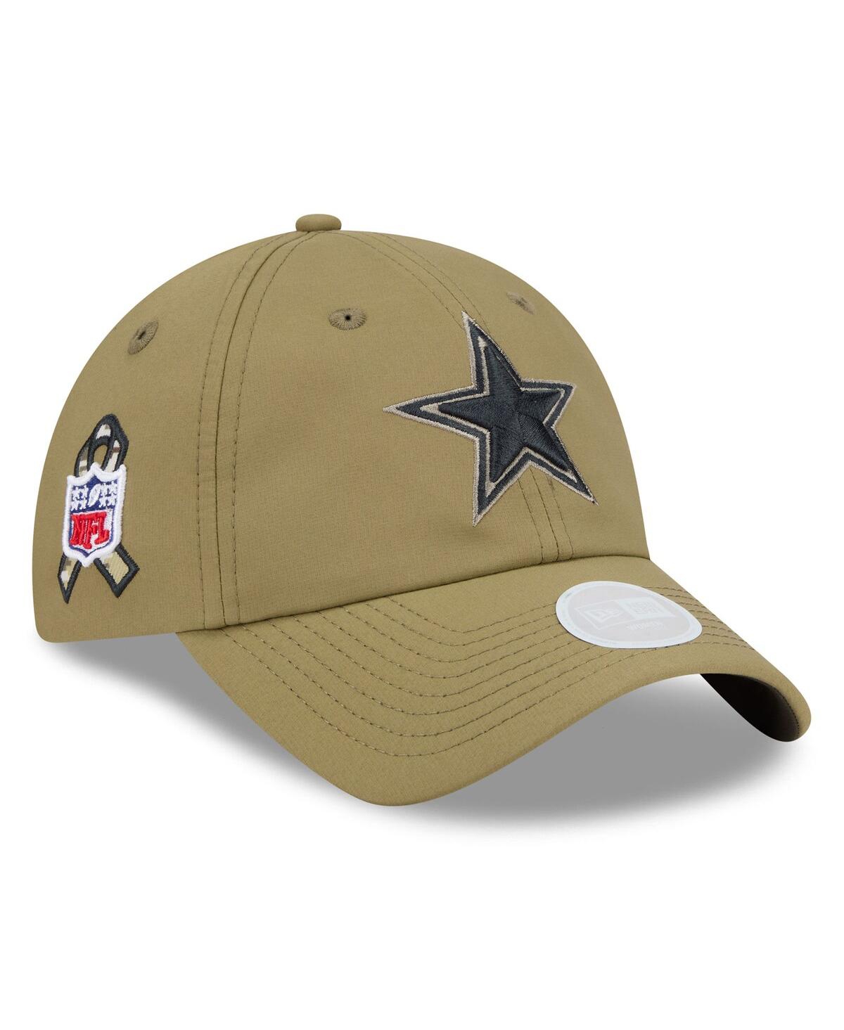 New Era Women's Green Dallas Cowboys 2025 Salute To Service Pony Tail Adjustable Hat In Green