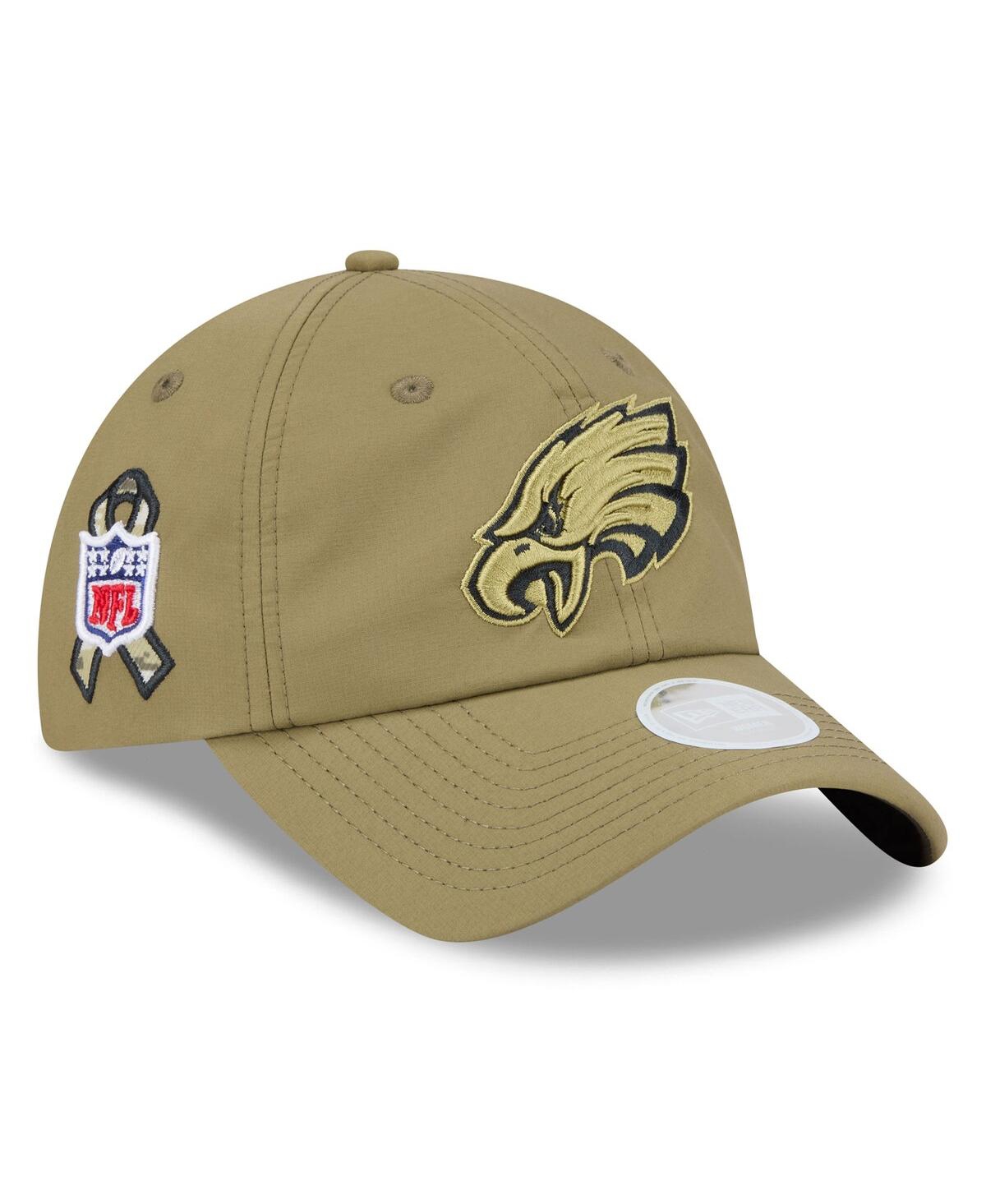 New Era Women's Green Philadelphia Eagles 2025 Salute To Service Pony Tail Adjustable Hat In Green