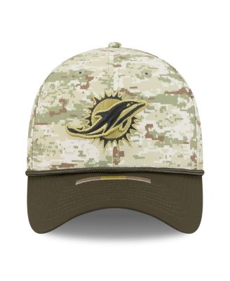 Men's Camo/Dark Green/Dark Green Miami Dolphins 2025 Salute to Service 39THIRTY Flex Hat