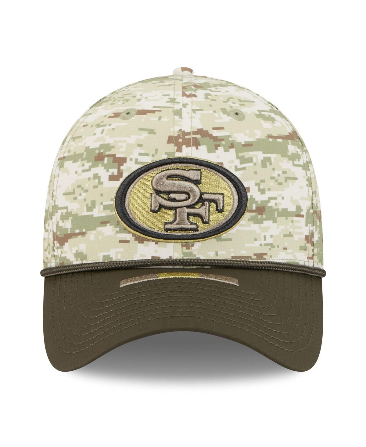 New Era Men's Camo/dark Green/dark Green San Francisco 49ers 2025 Salute To Service 39thirty Flex Hat In Green
