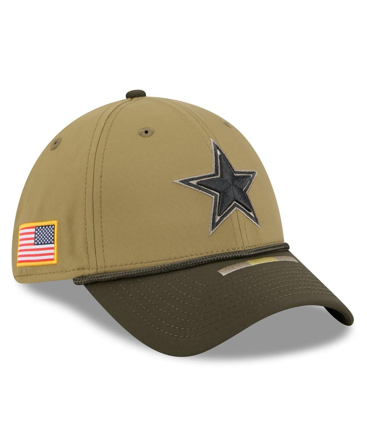 Мужская зеленая шляпа Dallas Cowboys 2025 Salute to Service 39THIRTY Flex
