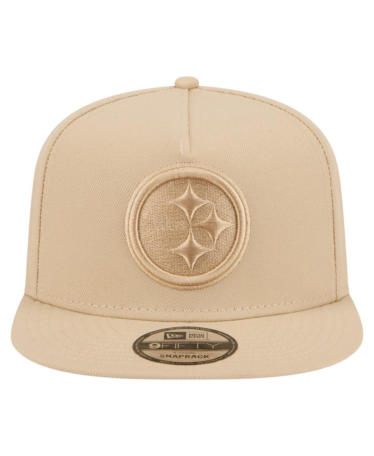 New Era Men's Beige Pittsburgh Steelers Color Pack A-frame 59fifty Fitted Hat In Neutral