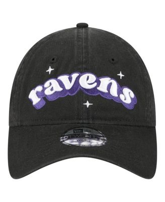 Big Girls Black Baltimore Ravens Cheer 9TWENTY Adjustable Hat