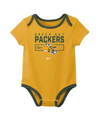 Baby Boys and Girls 3-Piece Green Bay Packers Bodysuit Set