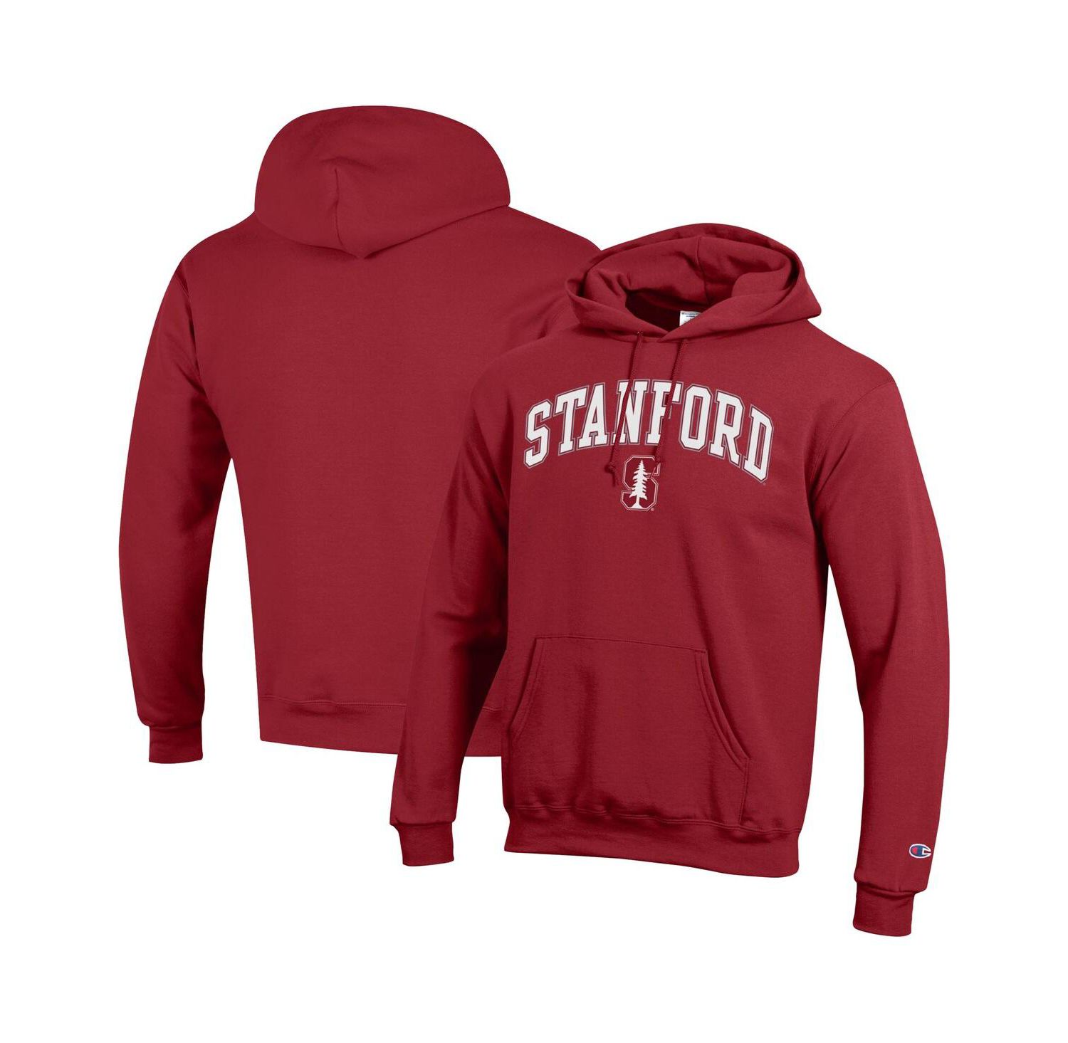 Men's Cardinal Stanford Cardinal Arch Over Logo Pullover Hoodie