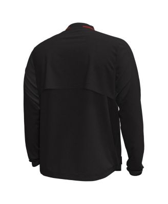 Under Armor Men's Black Wisconsin Badgers Motivate Long Sleeve Quarter-Zip Jacket