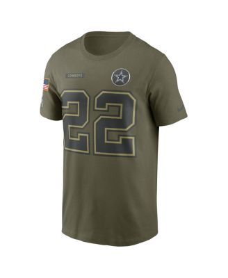 Men's Emmitt Smith Olive Dallas Cowboys 2025 Salute to Service Name Number T-Shirt