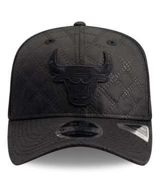 Men's Black Chicago Bulls Quilted Nylon 9SEVENTY Trucker Adjustable Hat