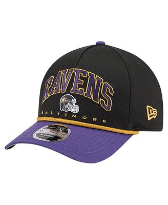 New Era - Men's&nbsp;Black Baltimore Ravens Arch 9FORTY A-Frame Adjustable Hat