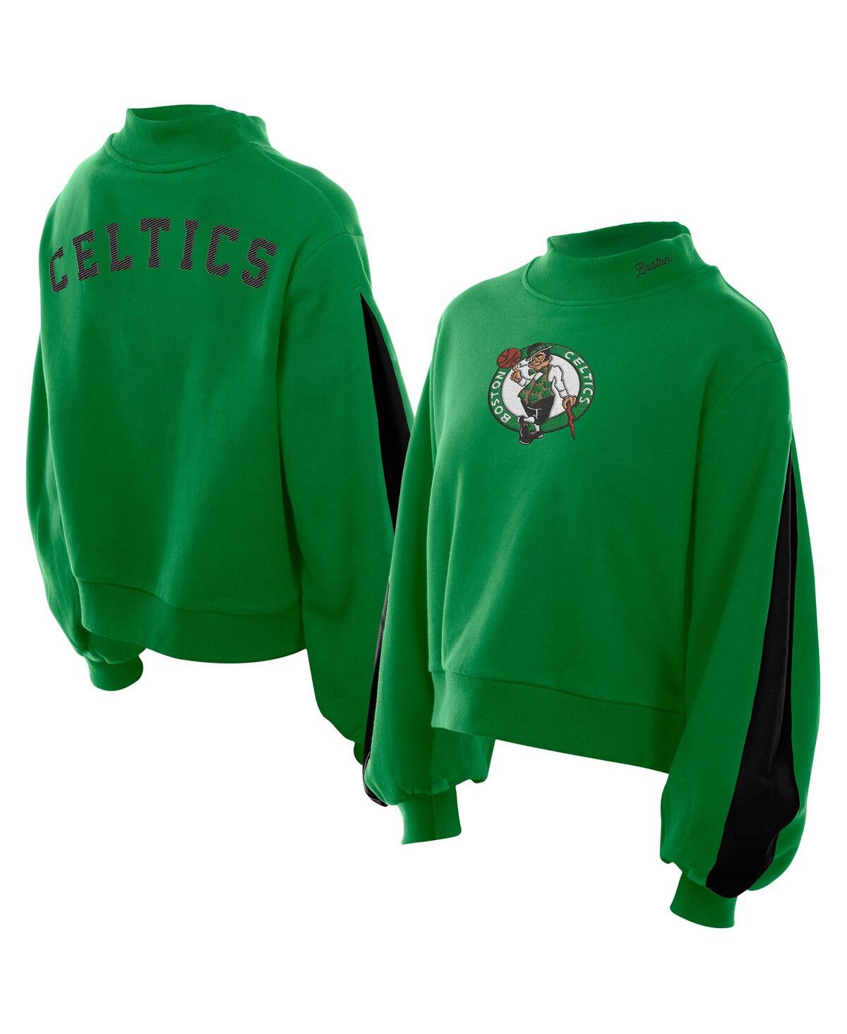 New Era Women's Kelly Green Boston Celtics Sport Night Balloon Sleeves Sweatshirt
