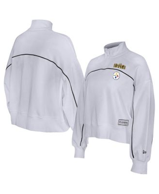 New Era - Women's White Pittsburgh Steelers Functional Fandom Quarter-Zip Sweatshirt