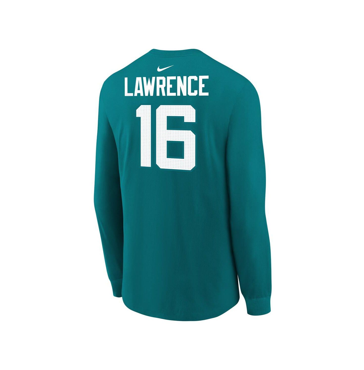 Детская футболка Nike Trevor Lawrence Jacksonville Jaguars с длинным рукавом, Teal — фото 2