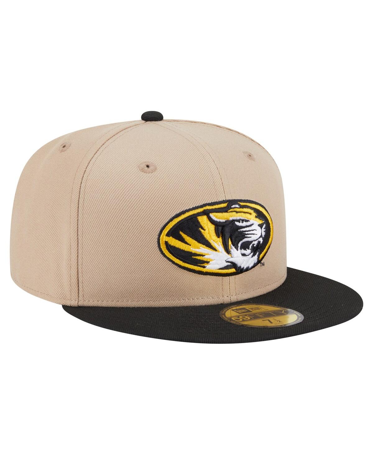 New Era Men's Khaki Missouri Tigers Two-Tone 59FIFTY Fitted Hat