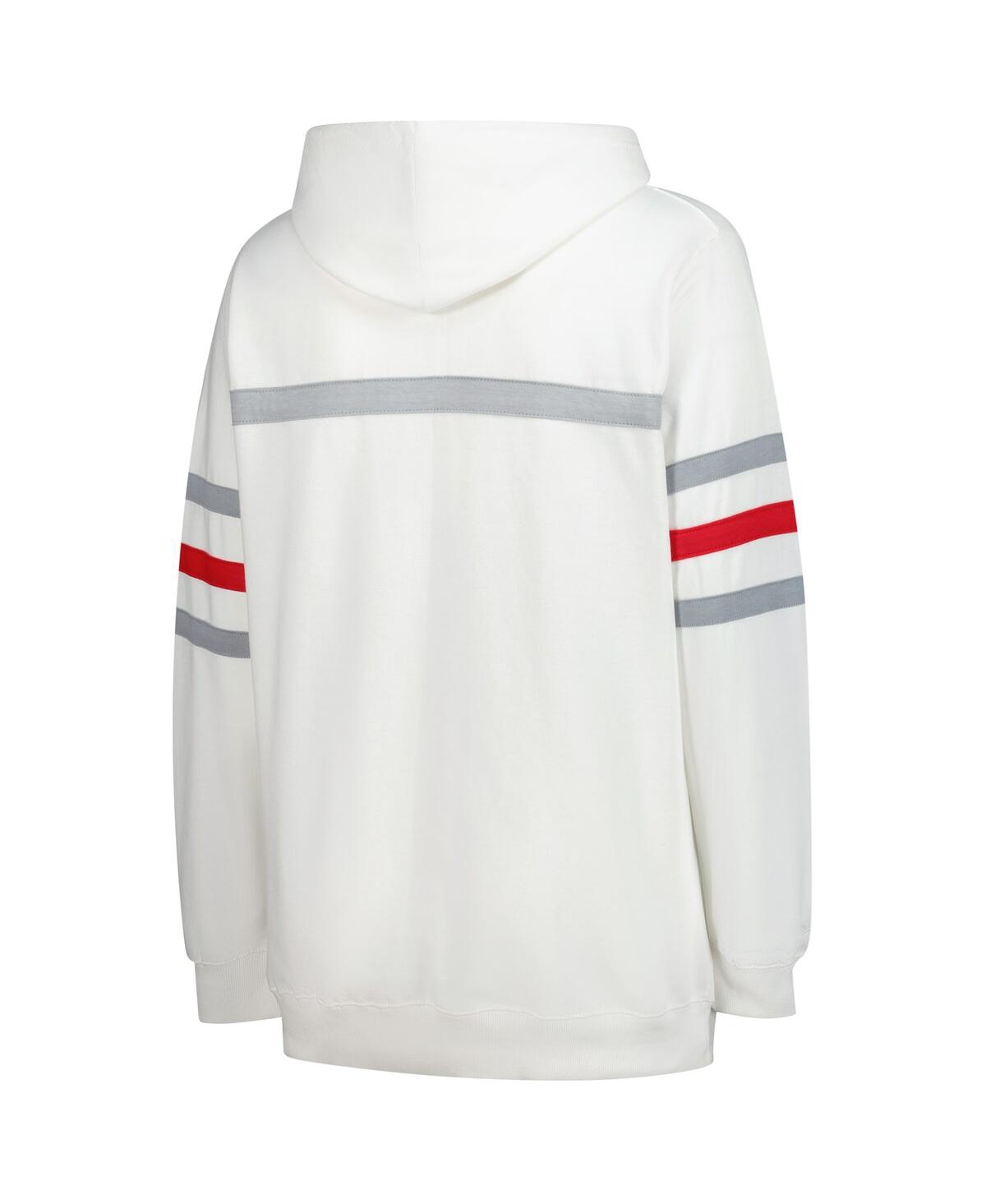 Mitchell & Ness Women's White Kansas City Chiefs Plus Size Head Coach Throwback Pullover Hoodie In White