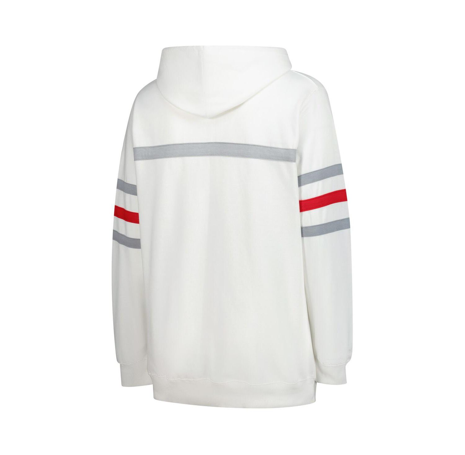 Women's White Kansas City Chiefs Plus Size Head Coach Throwback Pullover Hoodie