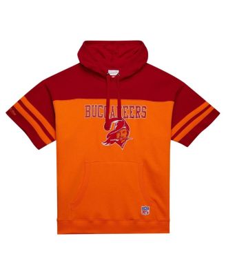 Men's&nbsp;Orange Tampa Bay Buccaneers Off Field Vintage Logo Short Sleeve Pullover Hoodie