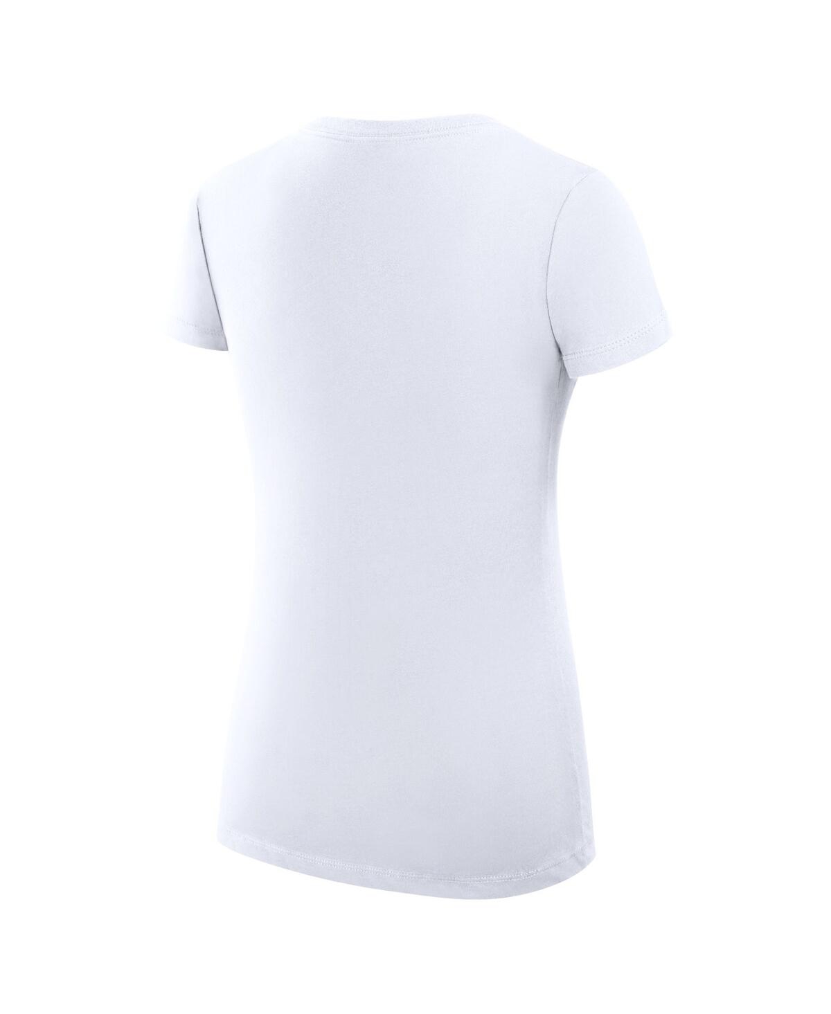 G-iii 4her By Carl Banks Women's White Detroit Lions V-neck Fitted T-shirt In White