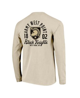 Men's Natural Army Black Knights Comfort Colors Mascot Overlay Long Sleeve T-Shirt