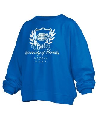 Women's Royal Florida Gators Big Aug Script Janice Oversized Pullover Sweatshirt