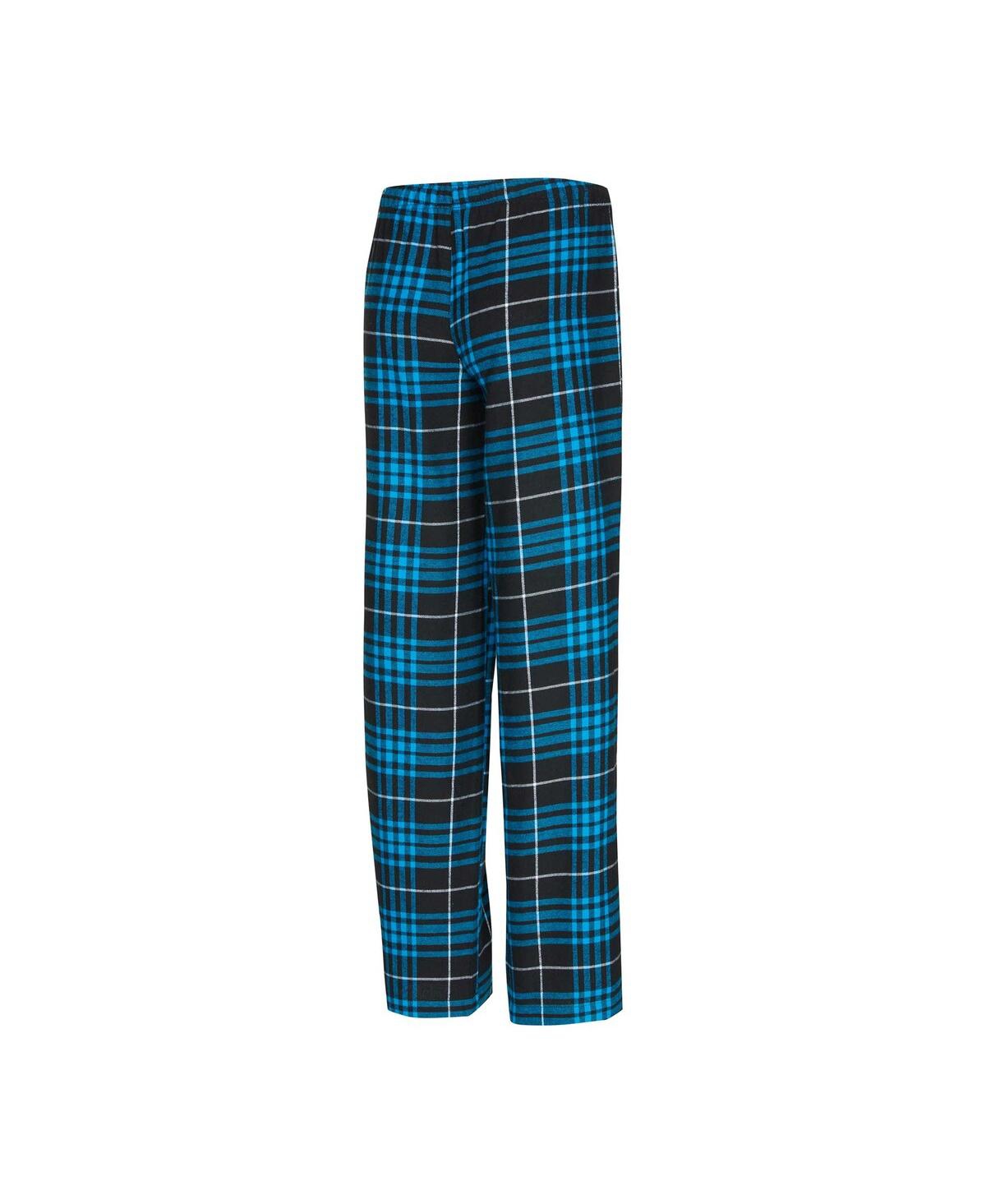 Concepts Sport Women's 2-piece Carolina Panthers Vector Top And Flannel Pants Sleep Set In Multi