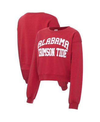 ZooZatz - Women's Crimson Alabama Crimson Tide Chenille Cropped Sweatshirt
