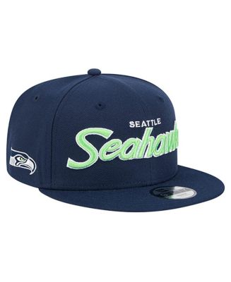 New Era Big Boys and Girls Navy Seattle Seahawks Main Script 9FIFTY ...
