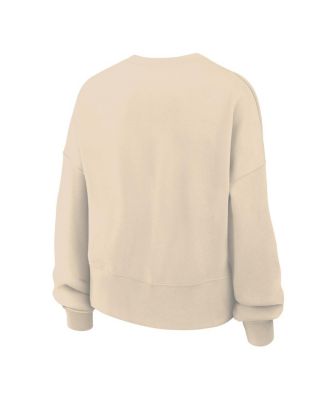 Women's Natural LA28 Summer Olympics Retro Stripe Oversized Phoenix Fleece Sweatshirt