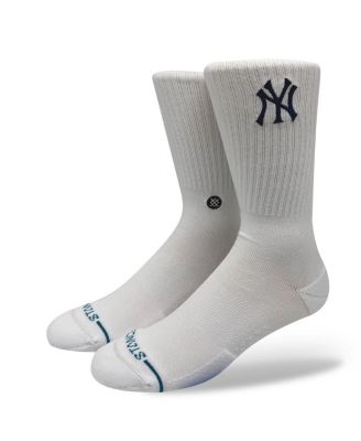 Stance - Men's and Women's New York Yankees White Crested Knit Crew Socks