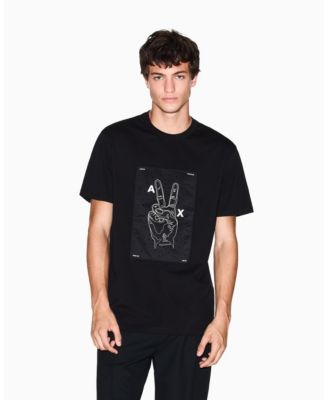 A|X Armani Exchange - Men's Night Lab Peace Sign Embellished T-Shirt