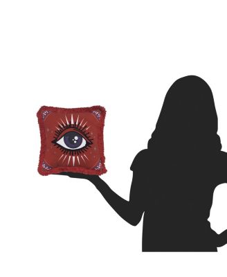 Mystical Eye Cotton Blend Mini Halloween Accent Pillow 10" x 10"