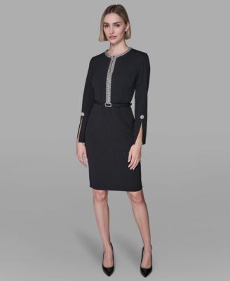 Women's Chain Trim Sheath Dress