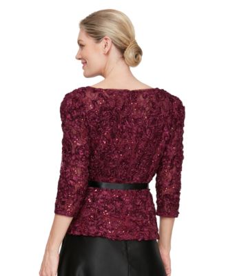 Women's 3/4 Sleeve Soutache Blouse